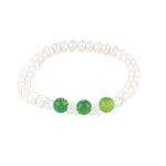 Bracelet en perles de culture authentiques & aventurine 