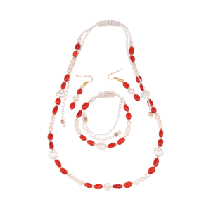 Ensemble Éclat Corail Naturel & Perles de Culture